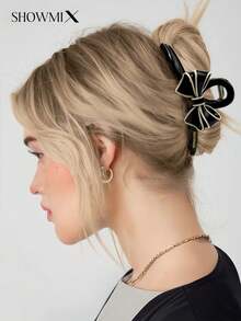 Customized Elegant Bow Hair Clips, Wedding Hair Accessories - Beige - View 2