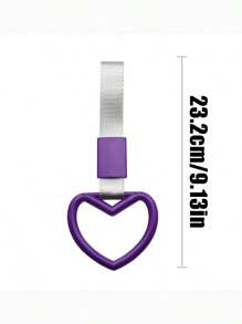 1pc Heart Shaped Pull Handle Cover, Purple/Pink Color Option, Personalized Creative Car Interior Decor Hanging On Car Handle