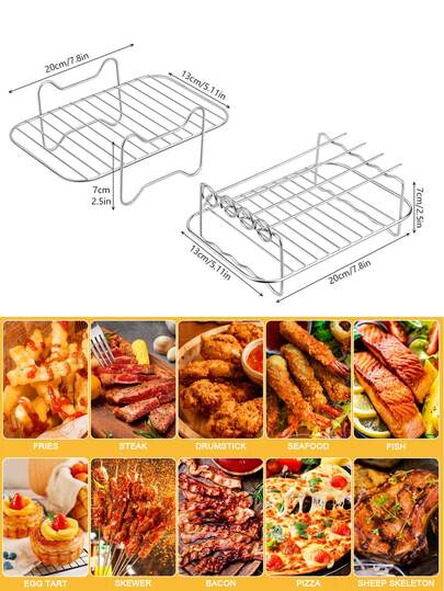 3pcs Silicone Air Fryer Accessories, Compatible With Foodi AF500EU, AF500UK And Other Models, Oil-Free Air Fryer Accessories, Reusable, Suitable For Microwave And Air Fryer, Capacity: 5.2L + 5.2L + 10.4L