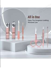 1 Piece Manicure Set Nail Clippers Set Men And Women 8 In 1 Toenail Clippers Personal Care Tools With Portable Travel Case Manicure Pedicure Tools Beauty Set Gift Suitable For Men Women Family Friends Wife Various Colors And Styles (Different Batches Do Not Affect The Use And Appearance)