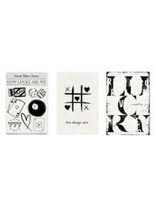 1/3pcs Luck And Love Wall Art Posters, Modern Style Wall Art, Illustrations Of Playing Cards, Dice, And Symbols Wall Art, Stylish And Canvas Artwork Wall Painting Gift, Ideal For Bedroom, Office, Living Room, Wall Decor, Home And Dorm Decoration, Unframed / Framed