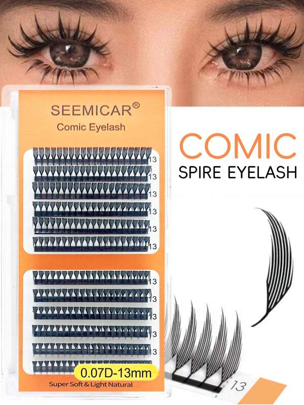 SEEMICAR 12 Reihen C 0,07 Stärke Spiralfeder Künstliche Wimpern Luft Serie Vorgefertigte Federleichte Wimpernverlängerung Künstliche Wimpern
