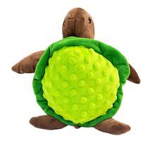 新款毛绒乌龟玩偶，宠物发声玩偶，洁牙乌龟玩偶，减压狗玩偶 - 綠色 - 查看 1