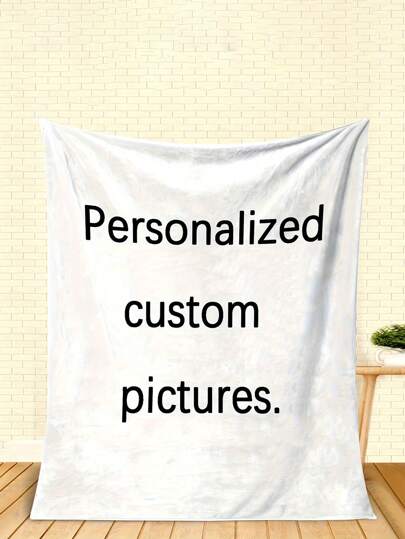1 Peça Manta de Flanela Personalizada - Macia, Leve, Confortável - Presente Perfeito para Adultos, Dia dos Namorados ou Qualquer Ocasião - Lavável na Máquina, Conforto durante todo o Ano, Manta Personalizada, Manta para Cochilo no Escritório, Manta para Ar-Condicionado, Manta com Foto, Presente do Dia dos Pais para Pai, Manta de Cama, Manta Personalizada com Foto