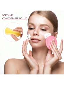 12pcs/Pack Compressed Face Washing Sponges, Expand With Water, Reusable Facial Cleansing Pads, Makeup Remover Sponges, Compact & Portable