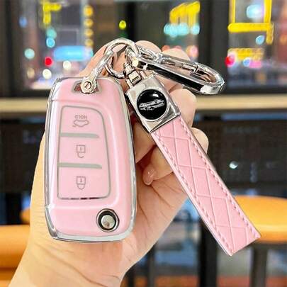 Easypie Selection Suporte de Chave com Logotipo do Carro, Adequado para Suporte de Chave TPU. Capa de Chaveiro Conveniente para Chave de Carro 2020 Elantra, 2019 Ix35 Accent. Dobrável de Luxo, Uma Escolha Perfeita para Entusiastas