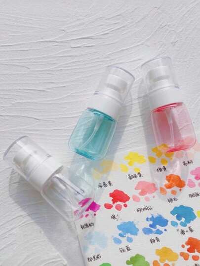 6pcs/4pcs/1pc Small Spray Bottle Made Of PP Material, Suitable For Travel Storage, Essential Oil Spray Bottle, Filling Travel Storage Container, Can Be Used For Sub-Packaging Hair Gel, Perfume, Skin Care Products, Blue, Pink, Transparent Color.