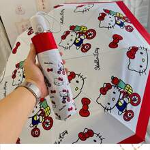 Sanrio Sanrio Hello Kitty Automatic Umbrella - UV Protection, Waterproof, Foldable Sun Parasol With 8 Ribs, Sanrio Summer Cooling,Beach,Travel