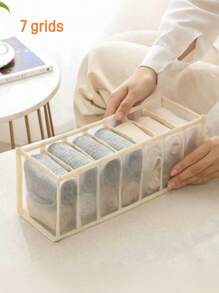 [Women's Essential] Large Capacity Foldable Underwear/Socks/Bra Storage Organizer Set (6/7/11 Grids) | Space-Saving Drawer & Closet Organizer | Multi-Functional Fabric Storage Box For Dorm/Bedroom Wardrobe Storage Box Underwear Organizer, Foldable Underwear Divider Organizer, Closet Organizer Divider, Bra Drawer Organizer For Home Use
