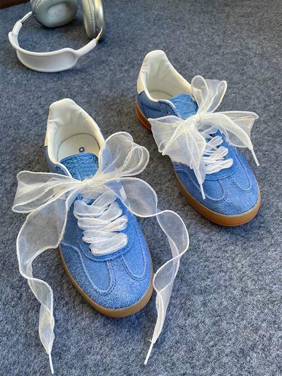 Lacets de satin, décorations de clips de chaussures avec nœud papillon en perle et dentelle de chiffon de ballet