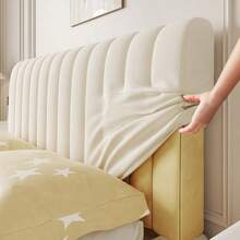 180x65cm Thickened Anti-Collision Headboard Cover, Universal Headboard Protector Cushion - Beige - View 4