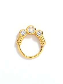 925 Sterling Silver Fashion Multi-Purpose Nose Ring/Nose Stud/Earring/Ear Cuff/Ear Clip Piercing Jewelry, Suitable For Various Occasions
