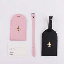 2 Pieces Set Of Couple Wedding Travel Hot Stamping Luggage Tags, Leather Hanging Tags, Work ID Sets, Airplane Boarding Luggage Tags Vacation Travel Accessories Summer Travel EssentialsSuitcase Tag Pendant Holiday Vacation For Travel For Flying For Cruise For Bags For Luggage Anti-Lost Back To School Women Mini Travel Products