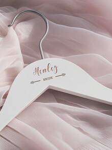 Bride Hanger, Wedding Hanger, Personalized Hanger, Wedding Dress Hanger, Wooden Hanger, Mrs Hanger, Name Hanger,Personalized Wooden Bridesmaid Hangers With Name,Wedding Dress Hanger,Hanger For Bridal Party,Engraved Hanger,Bridesmaid Gift,Gift For Her,Home Harmony,Chic Design ,Forever Love - White - View 4