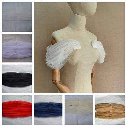 Bridal Sleeves Detachable Shoulder Straps Off Shoulder Sleeves Women's Wedding Dress Dress Accessories Multi Colored Shiny Colors