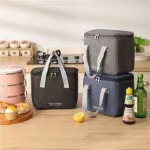 Borsa termica per il pranzo di grande capacità senza tracolla o manico, borsa frigo con fogli di alluminio spessi adatta per studenti e impiegati, senza contatto con il cibo, borsa a mano, borsa da spiaggia, personalizzabile, ventilatore portatile
