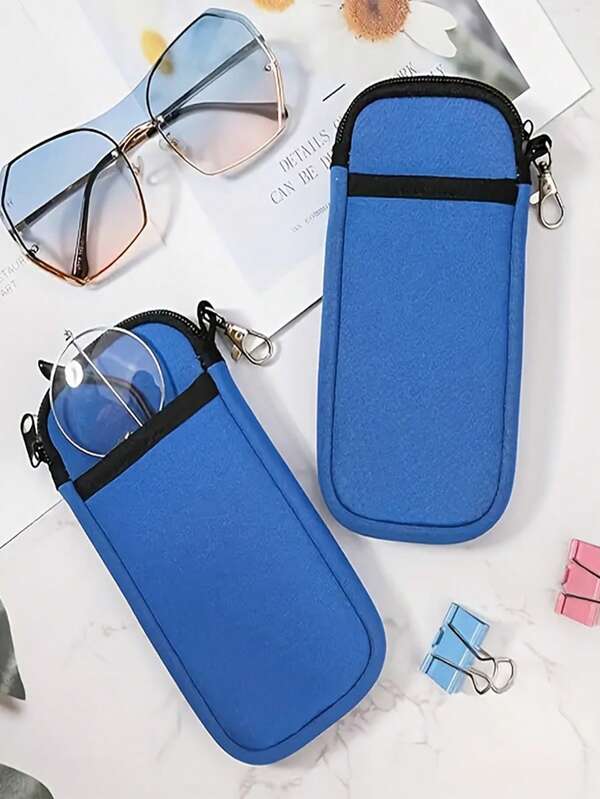 1pc Portable Glasses Case, Can Store Phone, Earphones, Glasses, Bank Cards, Suitable As Gift For Mother's Day, Father's Day, Thanksgiving, Christmas, For Elders And Friends