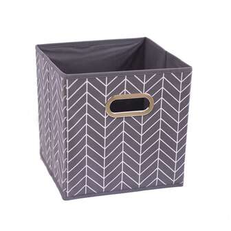 1PC Fabric Cube Organizer With Metal Handle Clothing Storage Bins Collapsible Storage Box For Toys Underwear Makeup Towel Living Room Bedroom Wardrobe Foldable Design