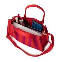 Hao.hyai 2025 Nuova Borsa Donna Urbana a Tracolla con Maniglia Bag e Tracolla, con Motivo Rigato in Maglia