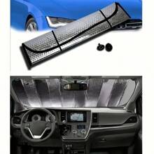 1 pieza Parasol de confort de verano para el automóvil - Protección UV, aislamiento del calor y bloqueo de la luz para el parabrisas delantero, accesorios de automóvil, esencial para el auto
