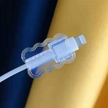 5pcs Wave Shaped Cable Protector Sleeves, TPU Protective Cover For Cables, No Battery Required, Suitable For Phone And Data Cables