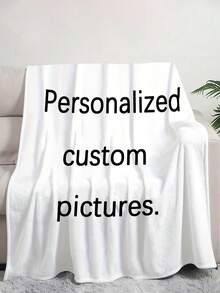 1pc Customized Personalized Flannel Blanket - Soft, Lightweight, Comfortable - Perfect Gift For Adults, Valentine's Day Or Any Occasion - Machine Washable, Year-Round Comfort, Personalized Blanket, Office Nap Blanket, Air Conditioning Blanket, Photo Blanket, Father's Day Gift For Dad, Bedding Blanket, Custom Picture Blanket - Multicolor - View 6