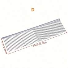 1 pièce Peigne de toilettage pour chien en acier inoxydable long avec brossage enlevage des poils épais et brossage de 19 cm, peigne de démêlage pour toilettage des chats et des chiens pour animaux aux poils hirsutes, élimine doucement le sous-poil desserré et la puce.
