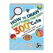 1 Piece Step-By-Step Drawing Guide, How To Draw Simple Cartoon Characters And Animals - Suitable For Children And Beginners - Boys And Girls Can Enjoy Fun Doodle Style Drawing Experience, New Children's Simple Sketch Cartoon Doodle Step-By-Step Drawing Book (Random Style And Color), Back To School / Welcome Learn School Supplies, School Essentials, Back To School, School, Back To School Supplies