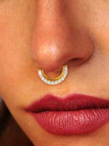 925 Sterling Silver Fashion Multi-Purpose Nose Ring/Nose Stud/Earring/Ear Cuff/Ear Clip Piercing Jewelry, Suitable For Various Occasions