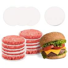 500/1000/1500pcs Non-Stick Hamburger Patty Papers, Oil Absorbing Separator Papers, Easy Storage, Separates Burgers When Frozen, Suitable For Cutlets, Cookies, Pies, Mousse And Other Foods, Kitchen Supplies, Outdoor Restaurants & Home Kitchens