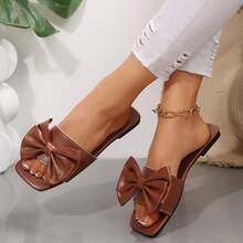 Nuevas sandalias planas de encaje beige de moda para mujeres - Marrón - Ver 5