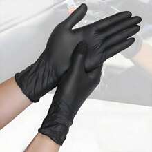 100pcs Heavy-Duty Disposable Gloves - Non-Slip, Waterproof, Latex & Powder Free - For House Cleaning, Dishwashing, Nail Salon, Pet Bathing, Bathroom - Grip Texture - Compatible With - (100 Gloves), Home Cleaning Gloves, High Elasticity Gloves, Nitrile Material Gloves, Kitchen Staff(Prevent Damage By Bagging)