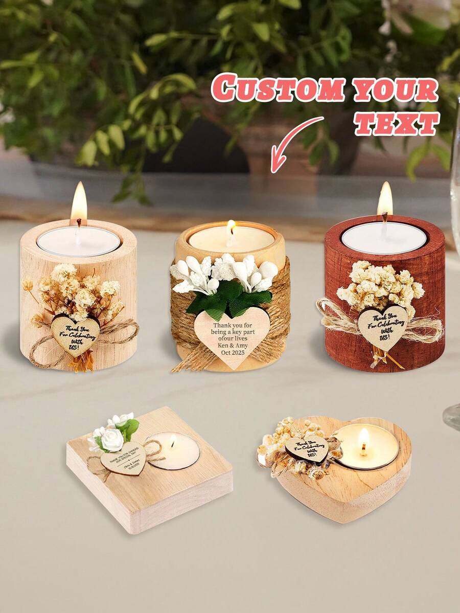 Chân nến gỗ tùy chỉnh, Nến cưới tròn tùy chỉnh, Chân nến trà bằng gỗ, Quà tặng đám cưới, Tinh tế và lãng mạn, Đa chức năng, Trang trí, Có thể tùy chỉnh, Độc đáo, Thích hợp làm quà tặng cho bố, mẹ, gia đình, bạn bè, Có thể sử dụng trong phòng trà, nhà, vườn, văn phòng, kỷ niệm, Ngày Valentine, tân gia và các dịp khác, Tình yêu vĩnh cửu, Trang trí phòng khách - Nhiều màu - Xem 1