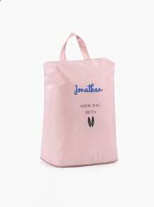 1 pièce Sac de rangement pour chaussures avec broderie personnalisée du nom, grand espace de rangement, portable et organisateur de voyage pour chaussures, sac à chaussures imperméable et anti-poussière, convient pour la gym, les sports, les voyages. Cadeau idéal pour la famille, les amis, la mère, le père. Convient pour la fête des mères, la fête des pères, la Saint-Valentin, la Journée des infirmières, Noël, anniversaire.