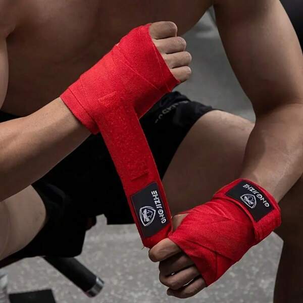 2 pièces Bandes de maintien élastiques pour MMA et boxe, bandes de maintien de sport universelles en fibre de polyester, bandes de protection pour les mains unisexes et professionnelles