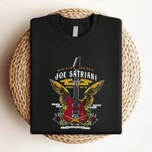 180g Pure Cotton New Popular Joe Satriani Short Sleeve Cotton Black All Size T-Shirt HE765 Stretched Streetwear Stylish Designer Clothes Summer Top For Everyday Wear Comfortable Print Round Neck Short Sleeve Versatile For Women Graphic Breathable Unisex Men Casual Fashion Soft Slightly