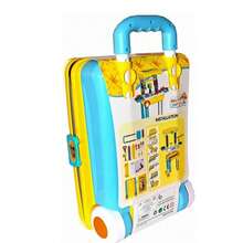 Set Didáctico Herramientas 2 En 1 Happy Craftsman Yellow, Fantástico Kit de herramientas, el mejor regalo para tu pequeño. Ayuda a mejorar la interacción padres e hijo, Fabricado en plástico de alta calidad, no tóxico e inofensivo, Ayuda a desarrollar la creatividad de su pequeño, la habilidad, la capacidad de organización, así como aprender los nombres de las herramientas. - Amarillo - Ver 2