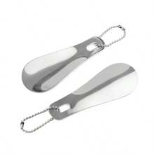 Stainless Steel Mini Portable Shoe Horn, Compact Shoe Lifter Tool, Shoe Puller