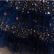 A Girl's Princess Dress With Slanted Shoulders And Flying Sleeves, A Cute Puffy Dress, A Shiny Wedding Dress, And A Birthday Party Dress