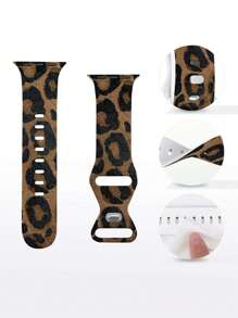 Cute Summer Bowknot Leopard Print Apple Watch Strap For Women – Sweet Fashionable Replacement Band Compatible With Apple Watch Ultra/SE/S10/8/7/6/5/4/3/2/1 Series