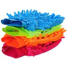 1/3/5 szt. Ręczniki do mycia samochodu i rękawiczki z aksamitu koralowego Chenille, akcesoria do czyszczenia wycieraczek samochodowych - losowy kolor - Zobacz 5