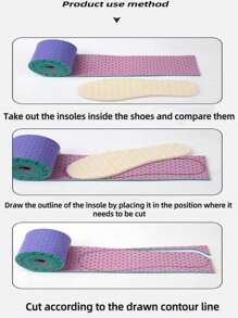 Self-Cut Insole, Soft And Comfortable Sports Shock-Absorbing Insole