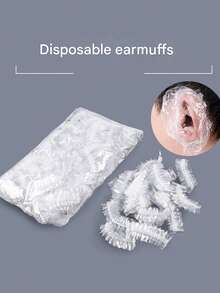 [34CM/13.3英寸]20/50个/套超大一次性透明塑料发油帽透明塑料护发套 | 防水可重复使用沙龙级浴帽，适用于水疗、旅行、染色和烹饪 - 白色 - 查看 8