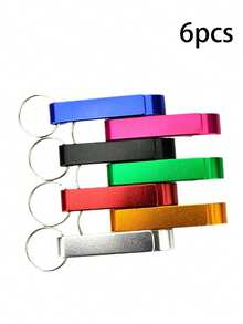 100/1/6pcs Metal Beer Bottle Opener Keychain, Wedding Party Favor, Bar Soda & Beer Opener