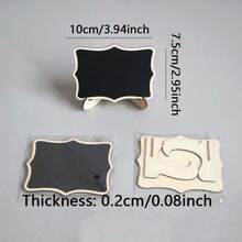 1/4/10 件迷你黑板公告板，带支架的黑板，适合留言展示板，小木黑板，适用于婚礼、生日派对、桌号、家居装饰、食品标志和特殊活动装饰、芝士蛋糕标签圣诞节和万圣节装饰、圣诞节 - 彩色 - 查看 15