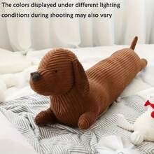 1pc Plush Sausage Dog Shaped Pet Interactive Toy, Helps Release Energy For Various Dogs