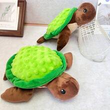 新款毛绒乌龟玩偶，宠物发声玩偶，洁牙乌龟玩偶，减压狗玩偶 - 綠色 - 查看 5