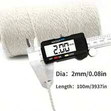 100M/3Roll 2MM Natural Jute Rope Twine DIY Gift Wrapping Macrame Cord Photo Wall Hanging Crafts Gardening String Wedding Party Home Decoration - Multicolor - View 3