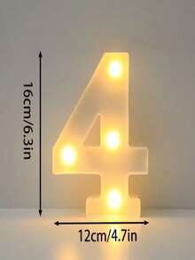 1pc 16cm Illuminated Letter Light, LED Alphabet Light, Glowing Letters, 26 Letters And 10 Numbers, Suitable For Various Occasions Like Parties, Proposals, Birthdays, Etc. - Warm white light - View 25