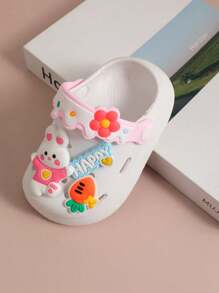 Children's Slippers Fashion Cute Flower Girl Sandals Breathable Non-Slip Indoor And Outdoor Garden Beach Slippers Outdoor Sports Tourism Holiday Street Beat Soft-Soled Baby Slippers.
